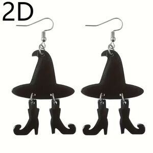 Halloween Earrings Witches Hat and Legs New